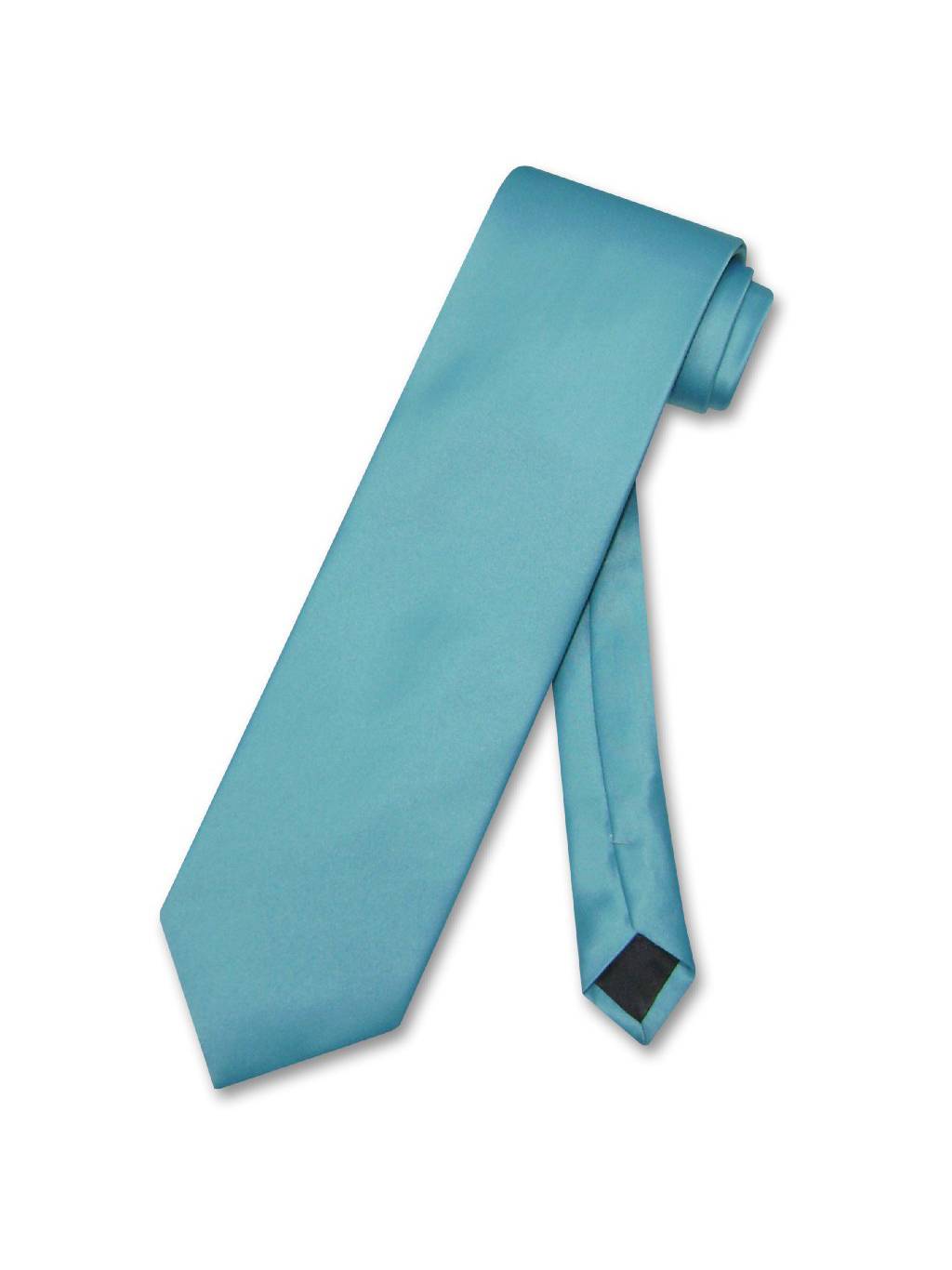 Vesuvio Napoli Boys CLIP-ON NeckTie Solid AQUA GREEN Color Youth Neck Tie